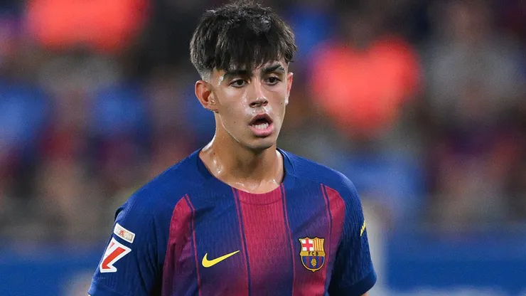 Marc Bernal of FC Barcelona looks on during the LaLiga EA Sports match.