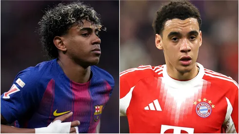 Lamine Yamal of FC Barcelona and Jamal Musiala of FC Bayern München.