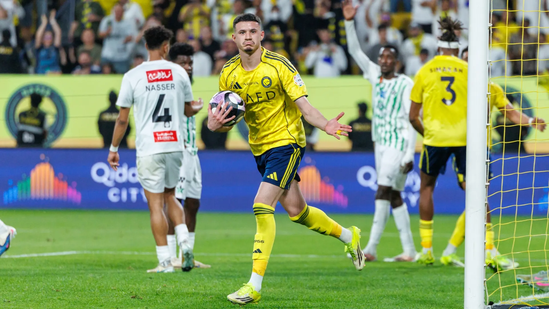 Abdullah Al-Hamdan of Al Nassr celebrating.