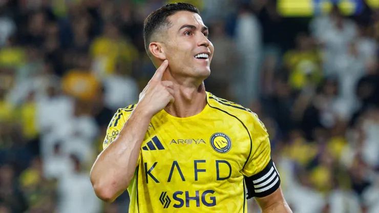 Cristiano Ronaldo of Team Al-Nassr FC celebrates scoring