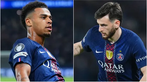 Paris Saint-Germain stars Desiré Doué and Khvicha Kvaratskhelia.