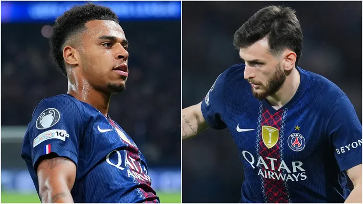 Paris Saint-Germain stars Desiré Doué and Khvicha Kvaratskhelia.