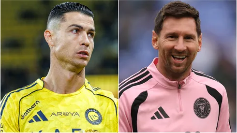 Cristiano Ronaldo of Al-Nassr FC and Lionel Messi #10 of Inter Miami CF.
