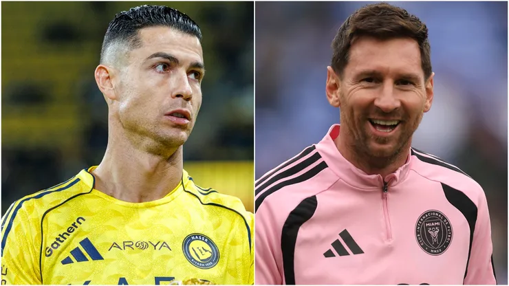 Cristiano Ronaldo of Al-Nassr FC and Lionel Messi #10 of Inter Miami CF.
