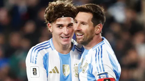 Julian Alvarez and Lionel Messi are teammates at the Argentina national team.