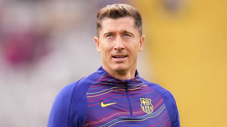 Barcelona striker Robert Lewandowski.