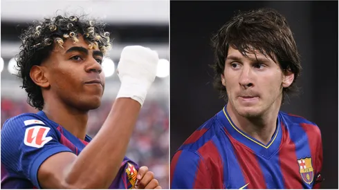 Lamine Yamal and Lionel Messi.