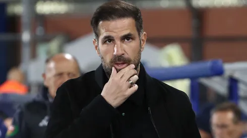 Como 1907 coach Cesc Fabregas looks on during the Serie A match.