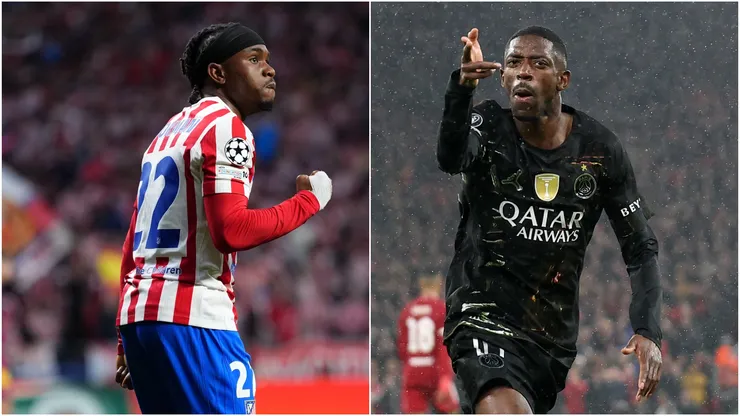 Atletico Madrid's Lookman and PSG's Dembele.