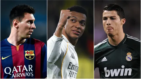 Lionel Messi, Kylian Mbappe, and Cristiano Ronaldo.