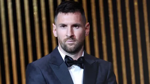 Lionel Messi during the 67th Ballon D'Or Ceremony at Theatre Du Chatelet in 2023.