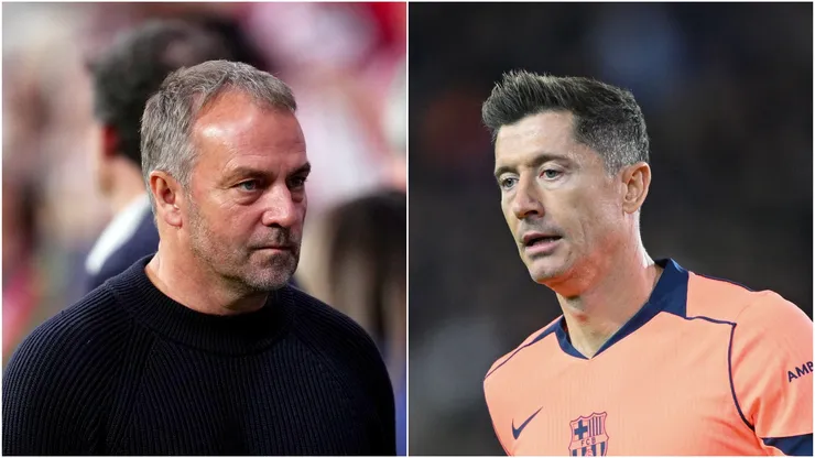 Hansi Flick and Robert Lewandowski.