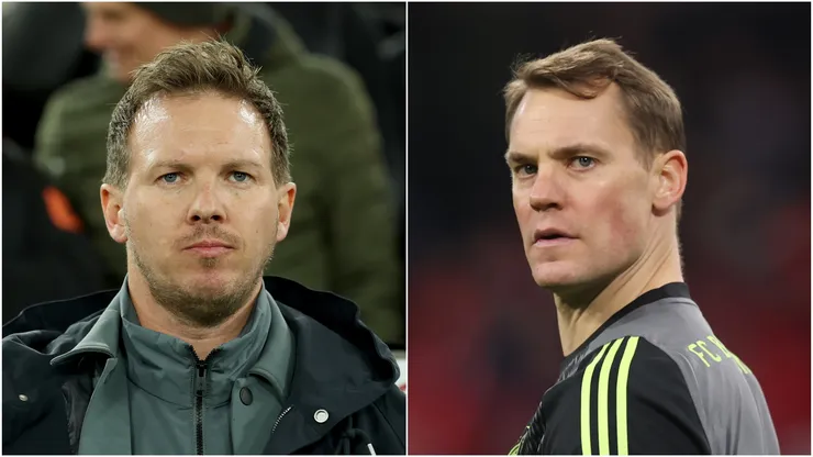 Germany coach Julian Nagelsmann and Manuel Neuer.