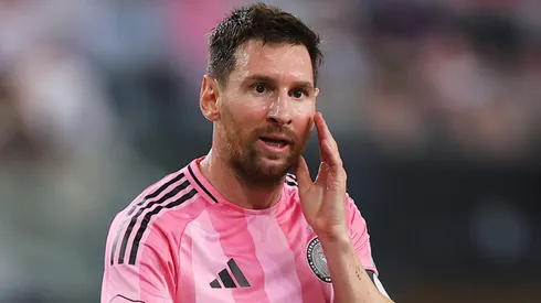 Lionel Messi #10 of Inter Miami CF looks on during the MLS match.