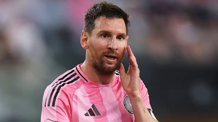 Lionel Messi #10 of Inter Miami CF looks on during the MLS match.