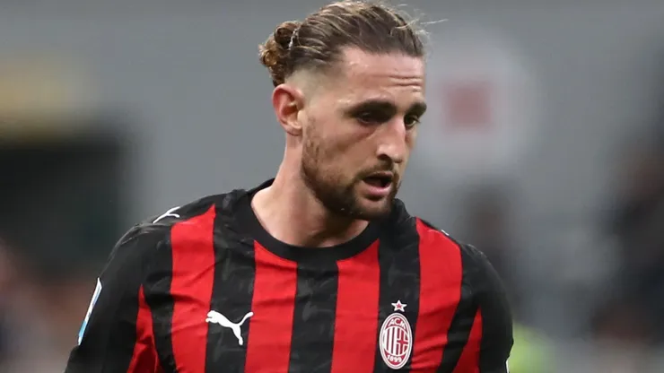 Adrien Rabiot of AC Milan in action during the Serie A match.