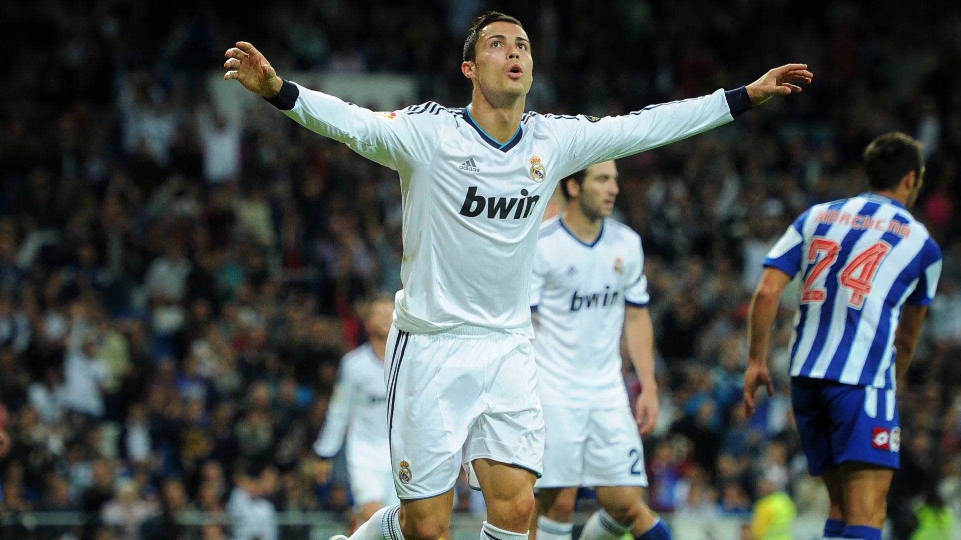 Cristiano Ronaldo of Real Madrid celebrating.