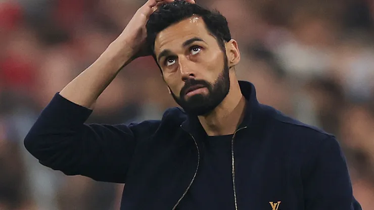 Alvaro Arbeloa, Head Coach of Real Madrid, reacts during the UEFA Champions League.