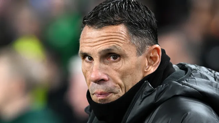 Gustavo Poyet looks on prior to the UEFA EURO 2024 European qualifier match between Republic of Ireland and Greece.