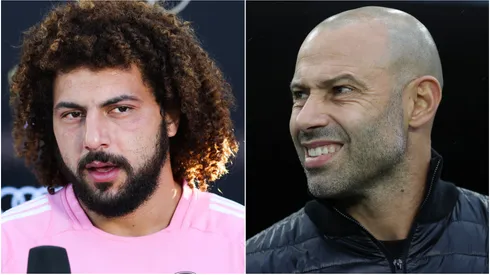 Maximiliano Falcon and former Inter Miami coach Javier Mascherano.