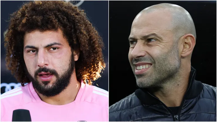 Maximiliano Falcon and former Inter Miami coach Javier Mascherano.