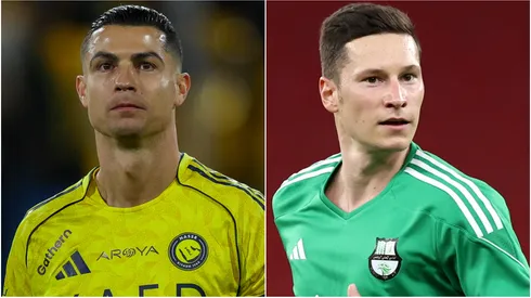 Cristiano Ronaldo of Al Nassr and Julian Draxler of Al Ahly Doha.