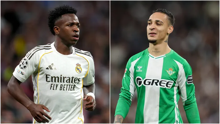 Vinicius Jr of Real Madrid and Antony of Real Betis.