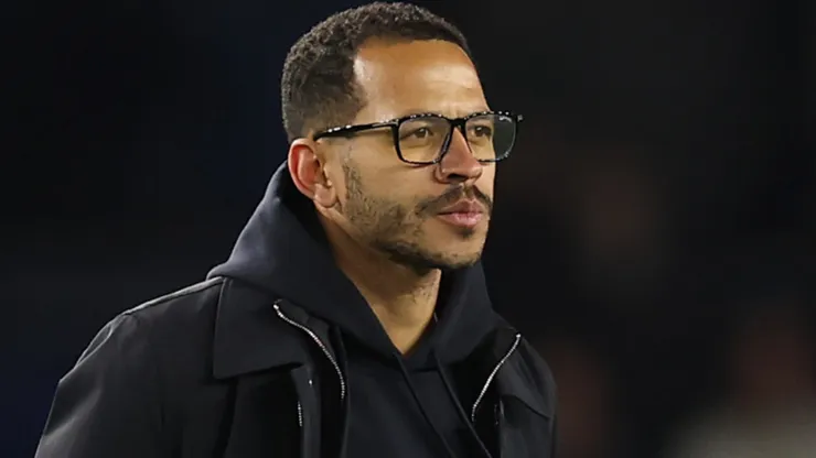 Liam Rosenior, Manager of Chelsea, looks on after the Premier League match.
