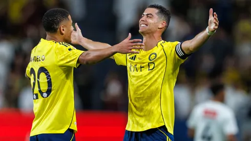 Cristiano Ronaldo of team Al Nassr FC celebrates scoring
