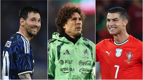 Argentina's Lionel Messi, Mexico's Guillermo Ochoa, and Portugal's Cristiano Ronaldo.