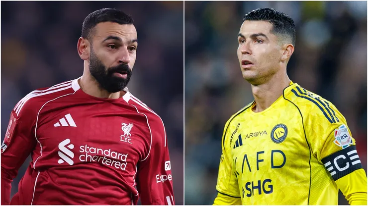 Mohamed Salah (L) of Liverpool Cristiano Ronaldo (R) of Al Nassr.