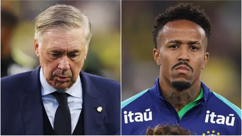 Eder Militao of Real Madrid applauds the fans after the team's victory in the LaLiga EA Sports.