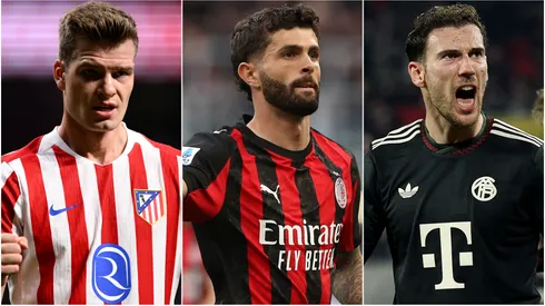 Alexander Sorloth (left), Christian Pulisic (center), and Leon Goretzka (right)