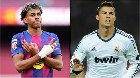 Lamine Yamal (left) and Cristiano Ronaldo (right)