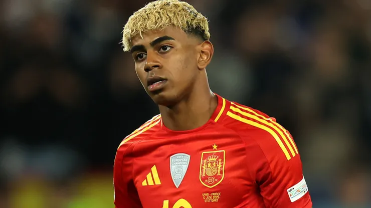 Lamine Yamal of Spain looks on during the UEFA Nations League 2025.