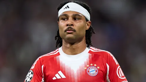 Serge Gnabry of FC Bayern Munich looks on during the UEFA Champions League 2025/26.