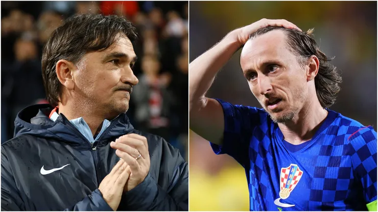 Croatia coach Zlatko Dalic and midfielder Luka Modric.