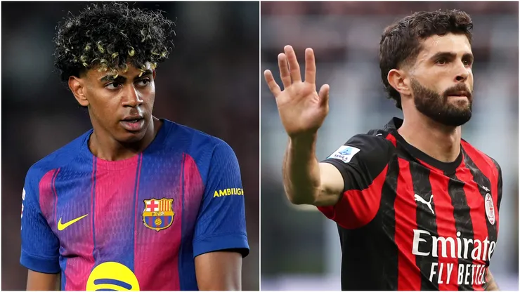 Lamine Yamal (left) and Christian Pulisic (right)