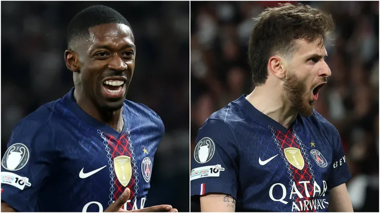 Paris Saint-Germain stars Ousmane Dembele and Khvicha Kvaratskhelia.