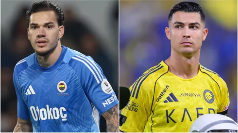 Ederson (left) and Cristiano Ronaldo (right)