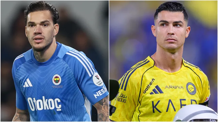 Ederson (left) and Cristiano Ronaldo (right)