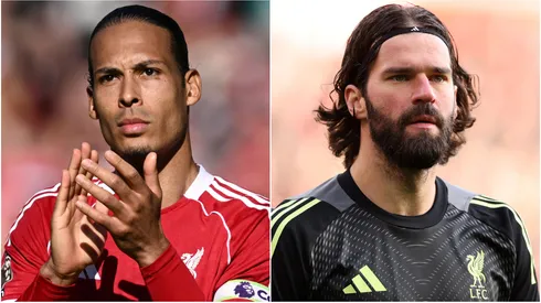 Virgil van Dijk and Alisson of Liverpool.