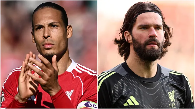 Virgil van Dijk and Alisson of Liverpool.