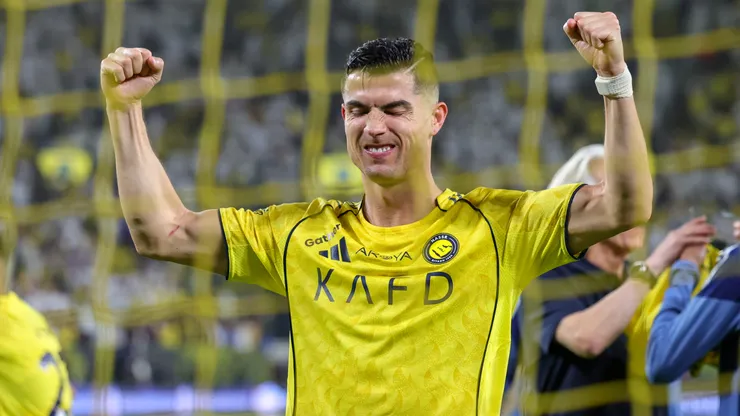 Cristiano Ronaldo of team Al Nassr FC celebrates after winning