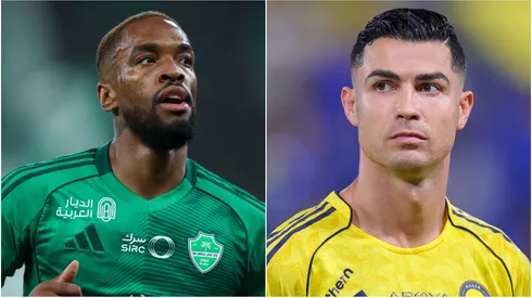 Ivan Toney (L) of Al Ahli and Cristiano Ronaldo (R) of Al Nassr.