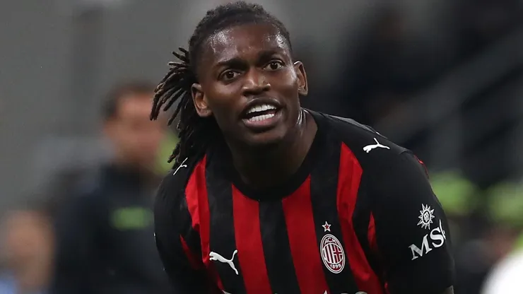 Rafael Leao of AC Milan reacts during the Serie A match.