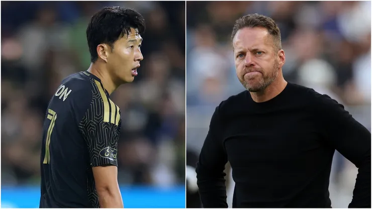LAFC star Son Heung-min and coach Marc Dos Santos.