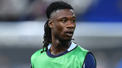 Eduardo Camavinga of France warms up prior to the UEFA Nations League.