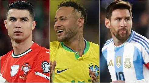 Cristiano Ronaldo of Portugal, Neymar of Brazil and Lionel Messi of Argentina.
