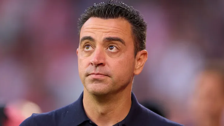 Xavi, Then Head Coach of FC Barcelona, looks on before the LaLiga EA Sports match.